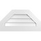 Ekena Millwork Octagonal Top Surface Mount PVC Gable Vent w/ 3-1/2"W x 1"P Standard Frame, 30"W x 16"H GVPOT30X1601SN - alternate 1